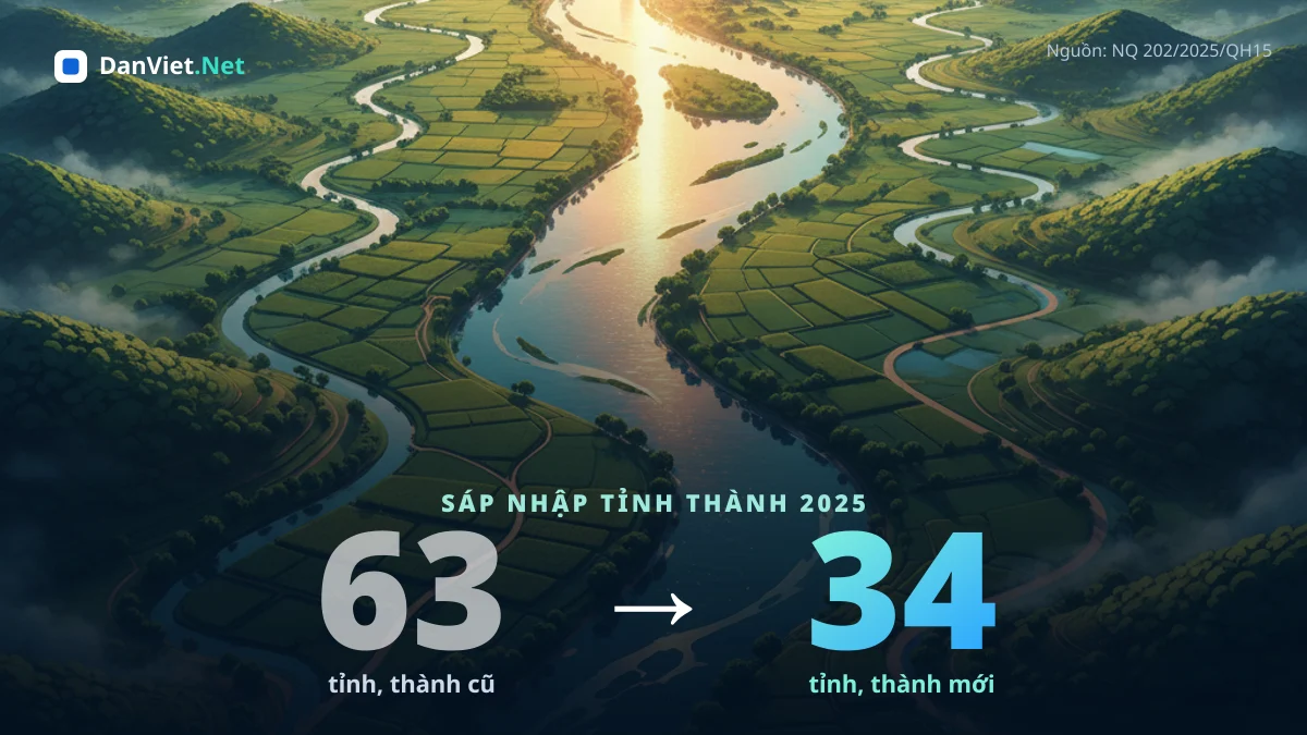 Sơ đồ sáp nhập 63 tỉnh thành cũ còn 34 tỉnh thành mới năm 2025